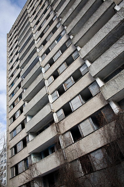 flats at Chernobyl exclusion zone