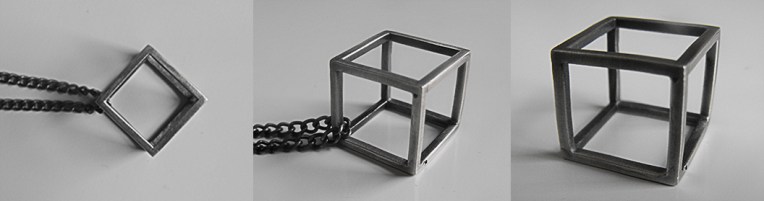 Cube Ring / Necklace - Brutal Jewellery